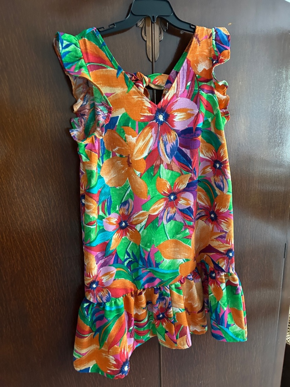 Cocomo Floral Mini Dress in Orange, Green, Pink, Purple, Blue